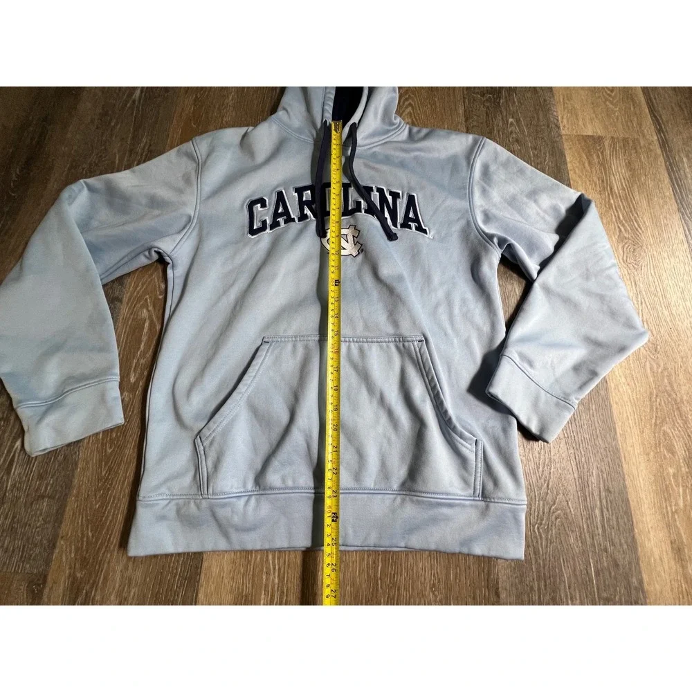 Majestic UNC Hoodie Mens Medium Blue Excellent Carolina Tar Heels Sweatshirt